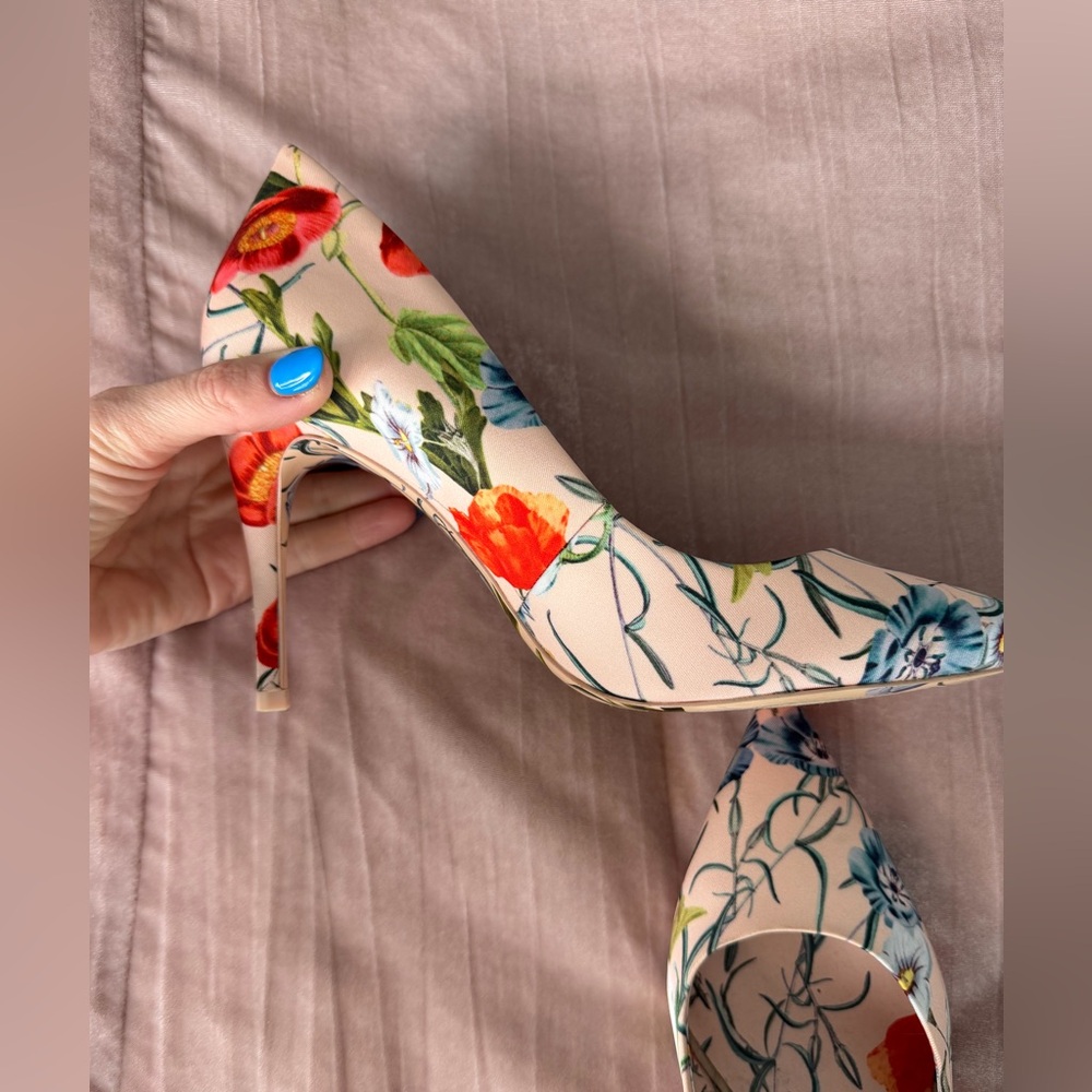 Aldo floral heels size 9 - Picture 3 of 4